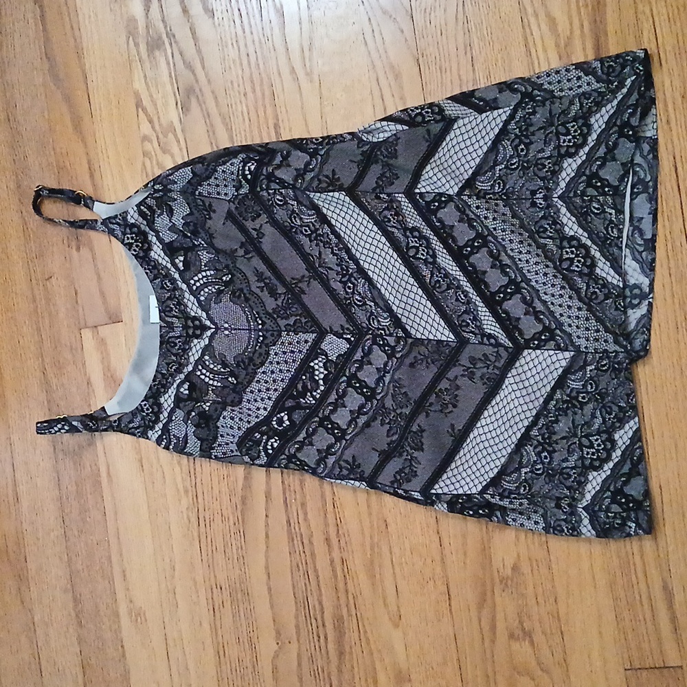 CAbi Black and Gray  Camisole Top
